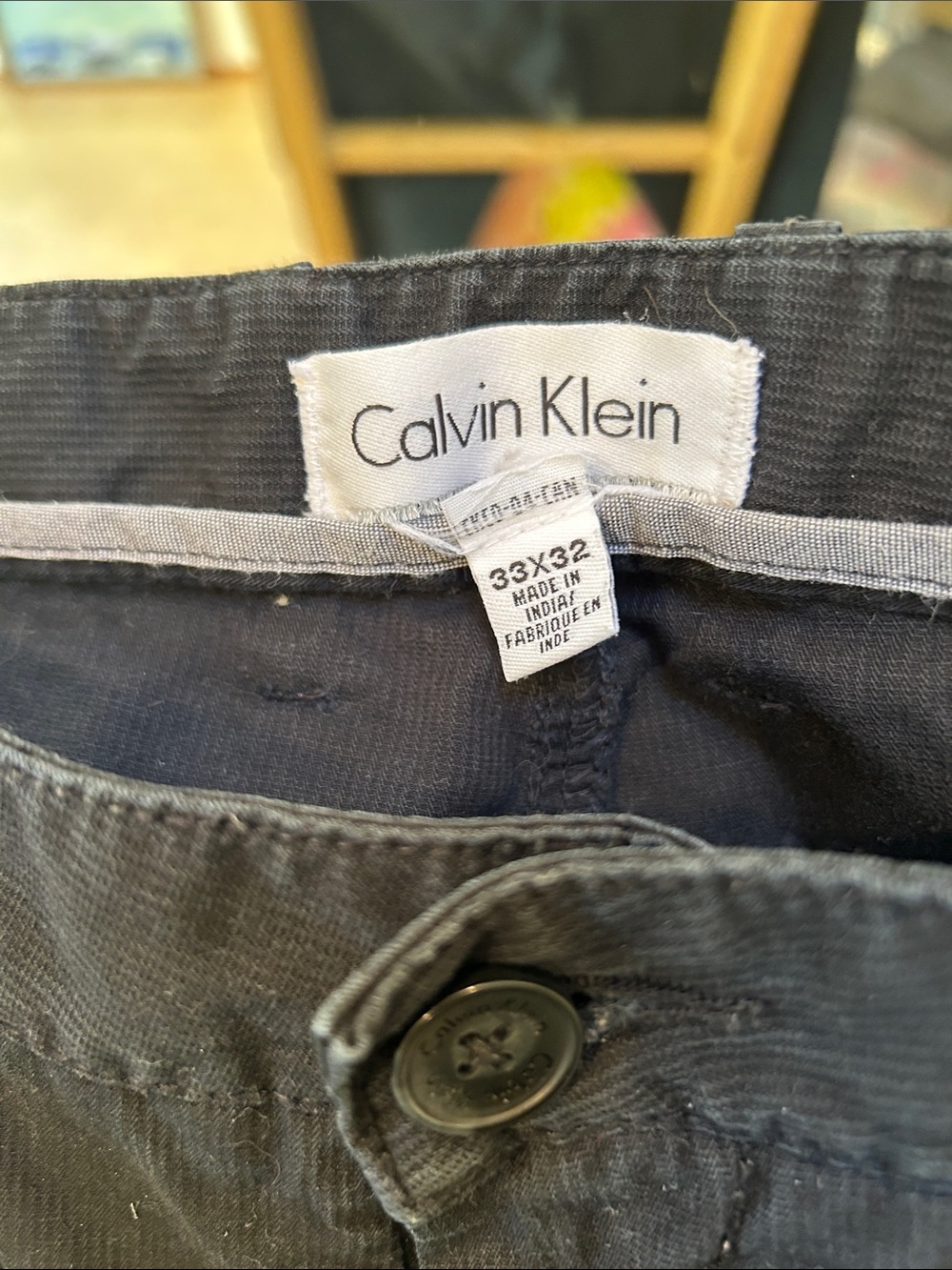 Calvin Klein Men's Dark Gray Chinos